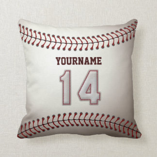 Speler 14 - Koel Baseball Stitches Kussen