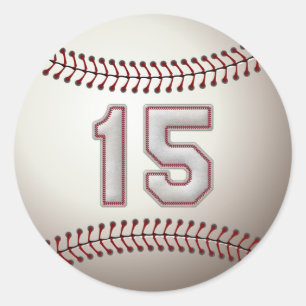 Speler 15 - Koel Baseball Stitches Ronde Sticker