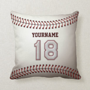 Speler 18 - Koel Baseball Stitches Kussen