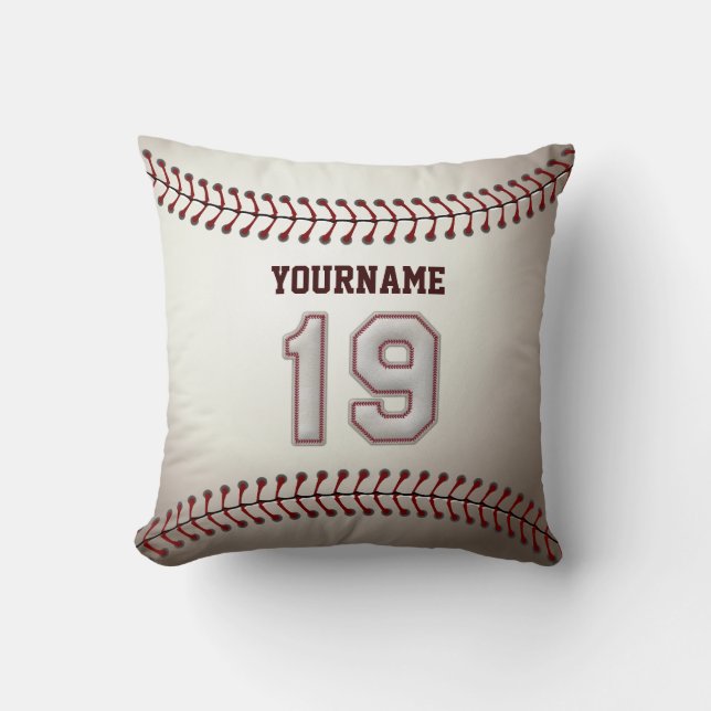 Speler 19 - Koel Baseball-titels Kussen (Voorkant)