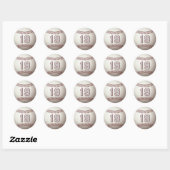 Speler 19 - Koel Baseball-titels Ronde Sticker (Vel)