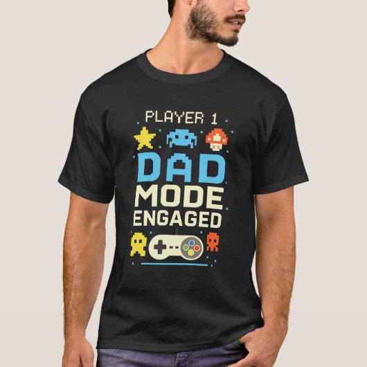 Speler 1 Dad Mode verloofd T-shirt (Voorkant)