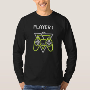 Speler 1 die Speler 1 afstemt voor VideoGam T-shirt