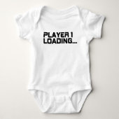 Speler 1 Gamer Moeder Zwangerschapsaankondiging aa Romper (Voorkant)