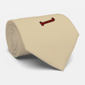 Speler 1 in diep rood op beige stropdas (Opgerold)