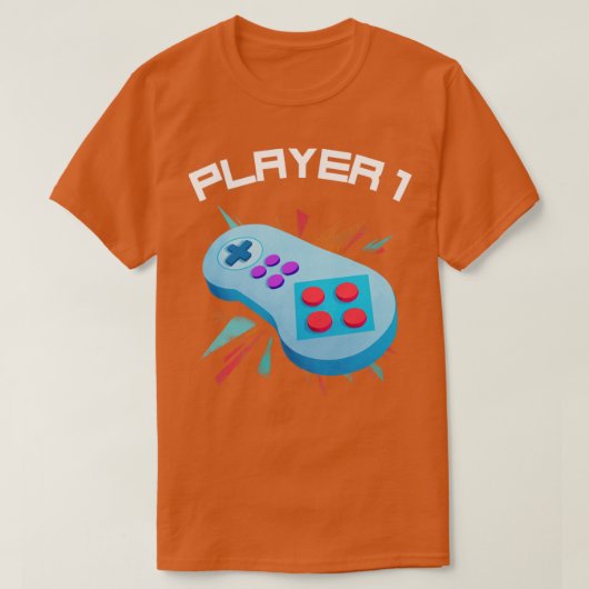 Speler 1 Matching Design T-shirt (Design voorkant)