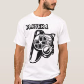 Speler 1 Speler 2 Gamer Koppel T-shirt (Voorkant)