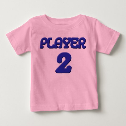 Speler 2 Baby shirt met gloed (Voorkant)