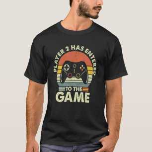 Speler 2 is aan het spel videospel Matchi ingegaan T-shirt
