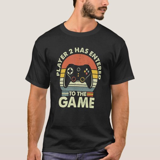 Speler 2 is aan het spel videospel Matchi ingegaan T-shirt (Voorkant)
