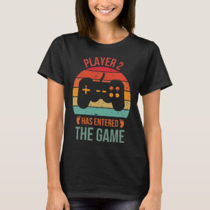 Speler 2 is het spel Gamer New toegetreden T-shirt