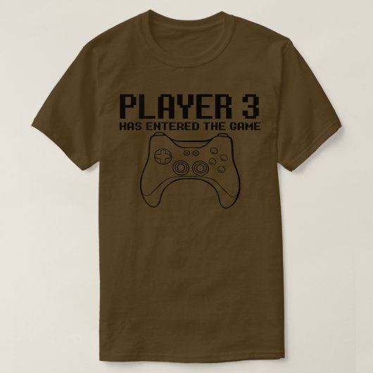 SPELER 3 HEEFT DE GAME-videospellen INGEVOERD. T-shirt (Design voorkant)
