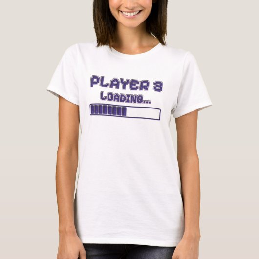 Speler 3 Lade Zwangerschapsaankondiging T-shirt (Voorkant)
