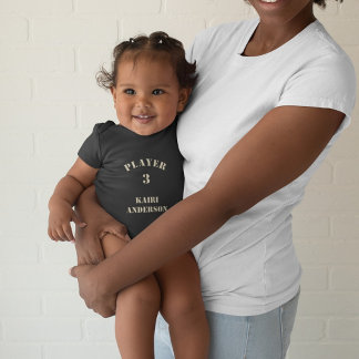 Speler 3 met Namen en Nummer (in zand) Romper