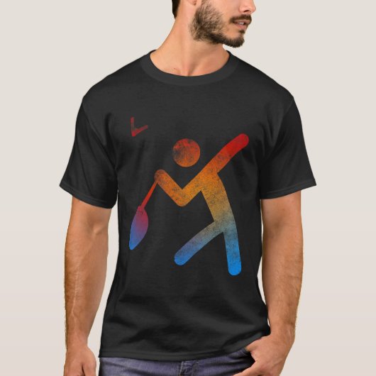 Speler Badminton Champion T Shirt Speel Cadeaurack (Voorkant)