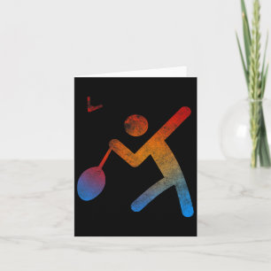 Speler Badminton Champion T Shirt Speel Cadeaurack Kaart