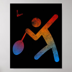 Speler Badminton Champion T Shirt Speel Cadeaurack Poster