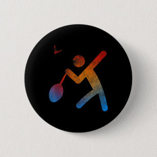 Speler Badminton Kampioen T-shirt Spelen Cadeau Ra Ronde Button 5,7 Cm