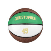 Speler Club Team Naam Nummer Aangepaste Monogramme Basketbal (Voorkant)