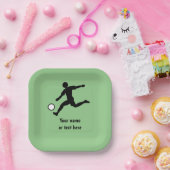 Speler die een Doel scant - het Football van het V Papieren Bordje (Feest)