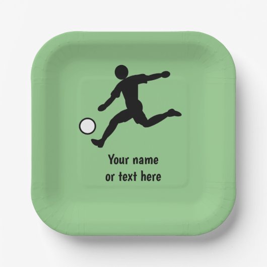 Speler die een Doel scant - het Football van het V Papieren Bordje (Voorkant)