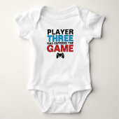 Speler Drie Baby Gamer Romper (Voorkant)