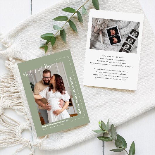 Speler drie | Videogame thema Foto zwangerschap Aankondiging