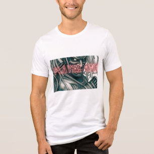Speler Eén Oni Samurai Retro Gamen Spier Manga E Tri-Blend Shirt