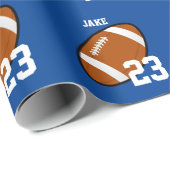 Speler Football Blauw Cadeaupapier (Rol Hoek)