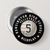 Speler Foto Naam Middelbare School Volleybalteam Ronde Button 7,6 Cm (Voorkant /achterkant)