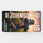 Speler Foto Senior Voetbalspeler Homecoming Spandoek (Horizontaal)