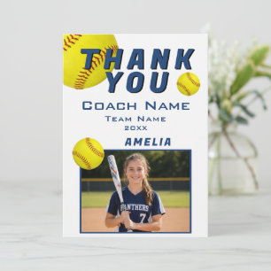 Speler Foto Teamsporten Softbal Coach Bedankkaart
