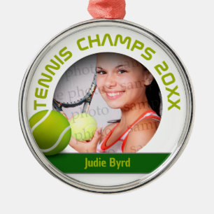 Speler Foto Tennis Champs 20XX Metalen Ornament