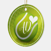 Speler Foto | Tennis Sport Keramisch Ornament (Links)