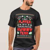 Speler Geweldige Rugby Team Kerstmis Ugly Sweater T-shirt (Voorkant)