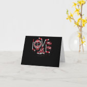 Speler Goalie Ice Hockey Heart Apparel Kaart (Gele Bloem)