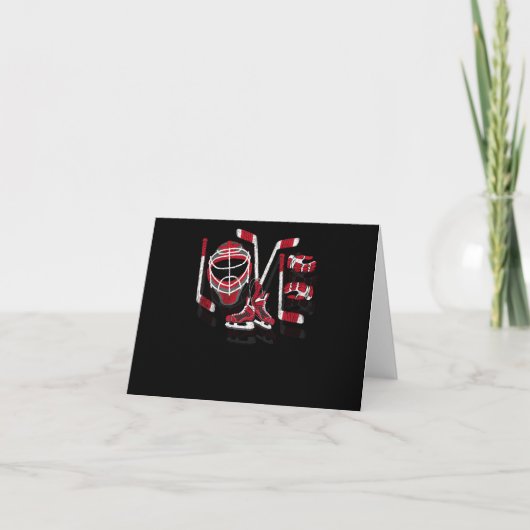 Speler Goalie Ice Hockey Heart Apparel Kaart (Voorkant)