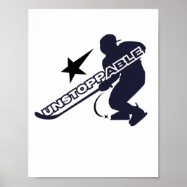 Speler hockey UNSTOPPABLE Wandkunst Poster
