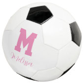 Speler naam en monogram voetbal (Drie kwart)