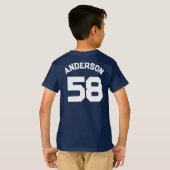 Speler naam en nummer Sport Jersey T-shirt (Achterkant volledig)