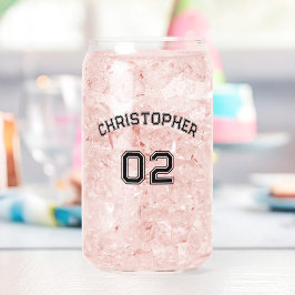 Speler Naam Jersey Nummer Spel Dag Feest Sport Blikvorm Glas