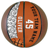 Speler Naam Team Naam Nummer Bal Patroon Basketbal (Verticaal)