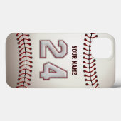 Speler nr. 24 - Koel Baseball Stitches bekijken Case-Mate iPhone Case (Achterkant (horizontaal))