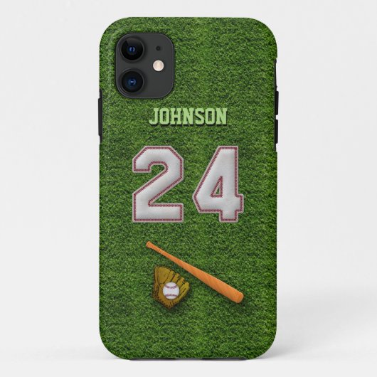 Speler nr. 24 - Koel Baseball Stitches Case-Mate iPhone Case (Achterkant)