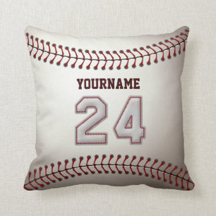 Speler nr. 24 - Koel Baseball Stitches Kussen