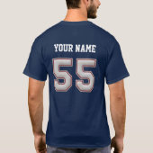 Speler nr. 55 - Koel Baseball Stitches T-shirt (Achterkant)