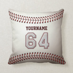 Speler nr. 64 - Koel Baseball Stitches Kussen