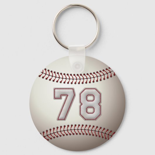 Speler nr. 78 - Koel Baseball Stitches Sleutelhanger (Voorkant)
