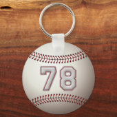 Speler nr. 78 - Koel Baseball Stitches Sleutelhanger (Voorkant)