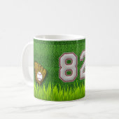 Speler nr. 82 - Koel Baseball Stitches Koffiemok (Voorkant links)